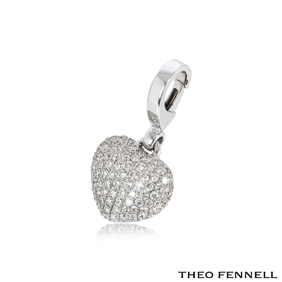 Theo Fennell White Gold Diamond Heart Charm